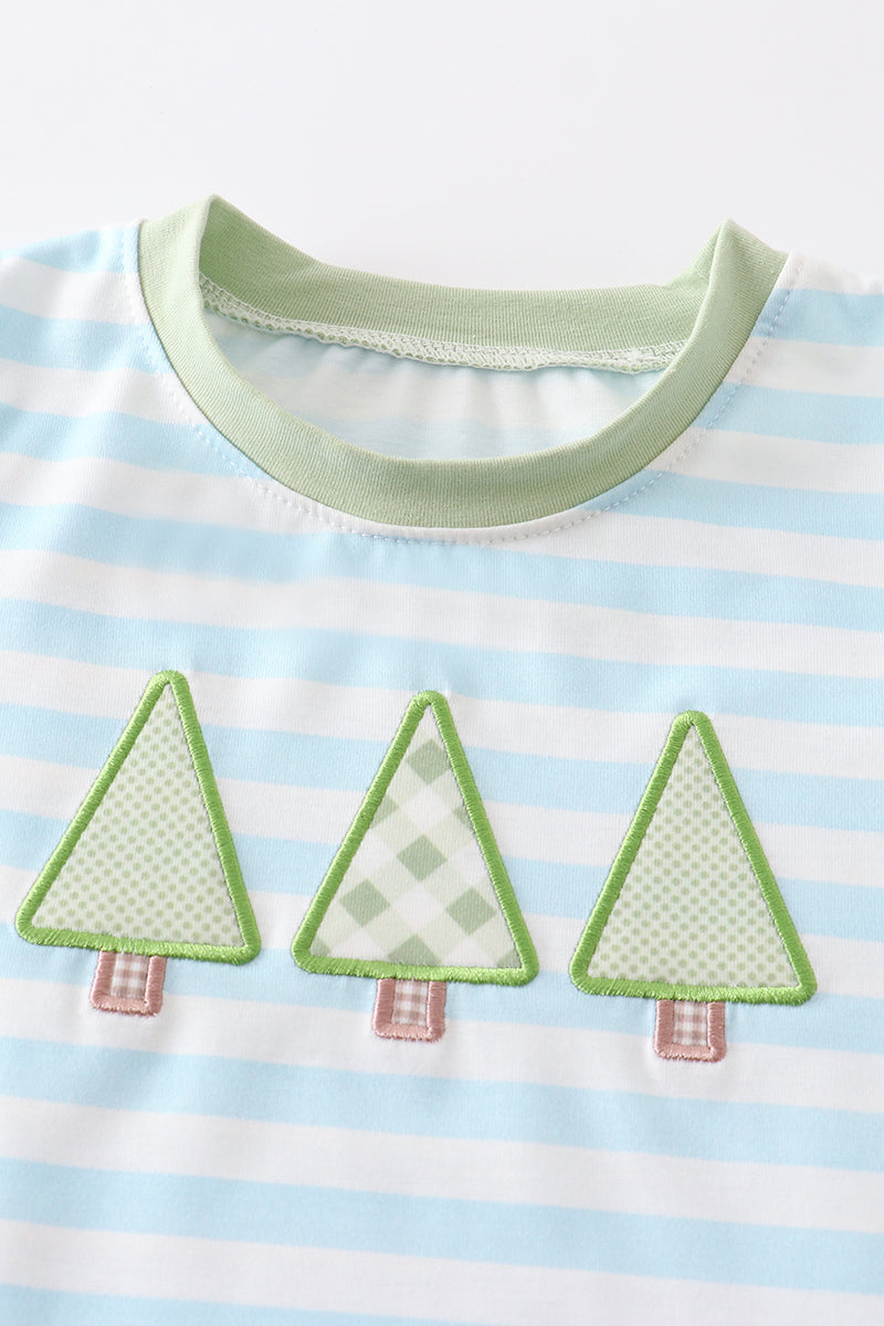 Green christmas tree boy pants set