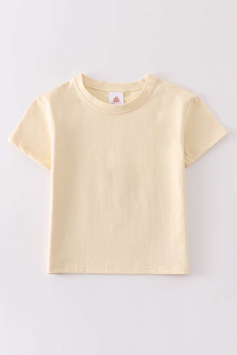 Beige blank basic t-shirt Adult Kids and baby bubble