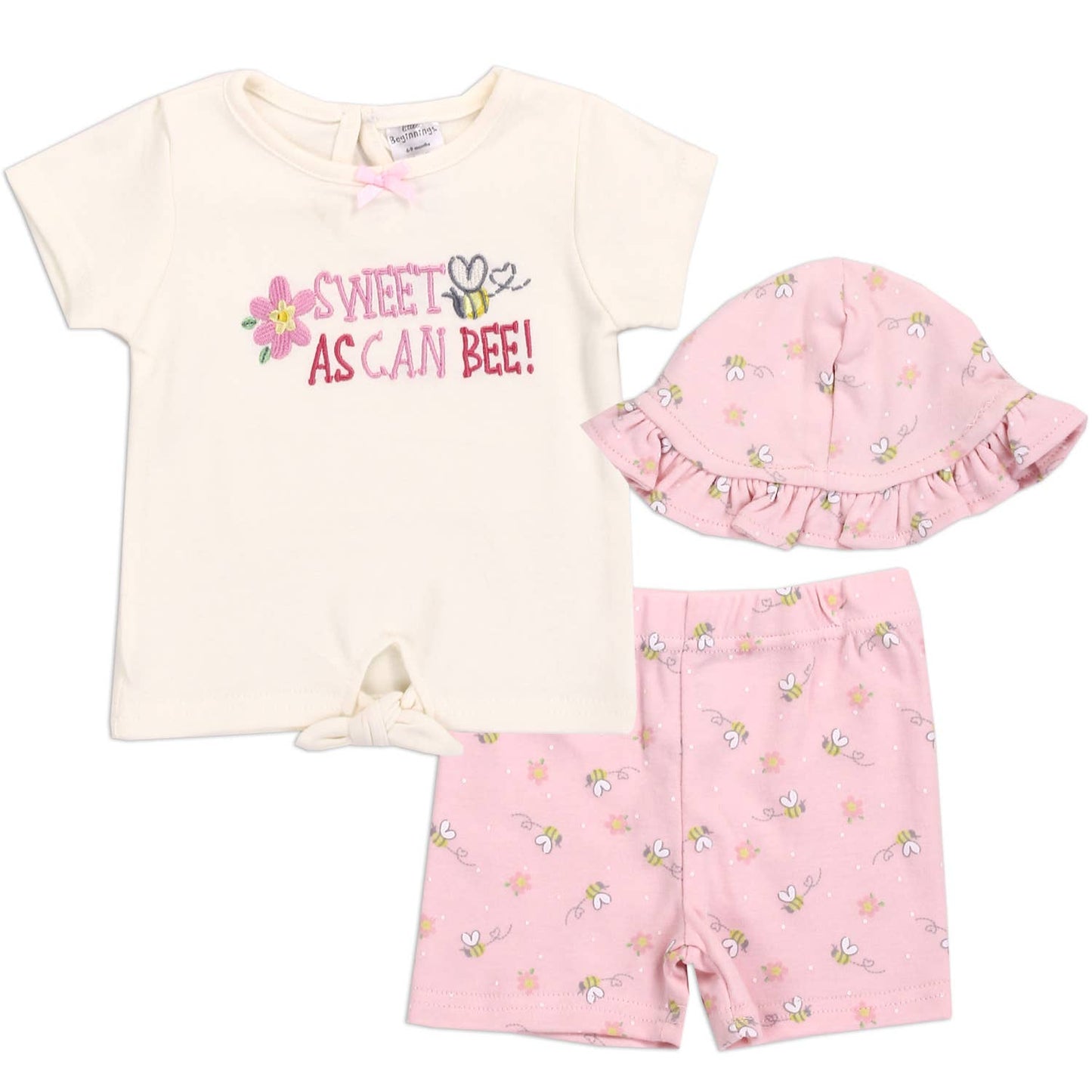 LITTLE BEGINNINGS Girls Newborn 3-Piece Set