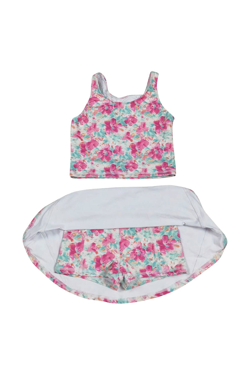 Blossom breeze print girl 2pc swimsuit