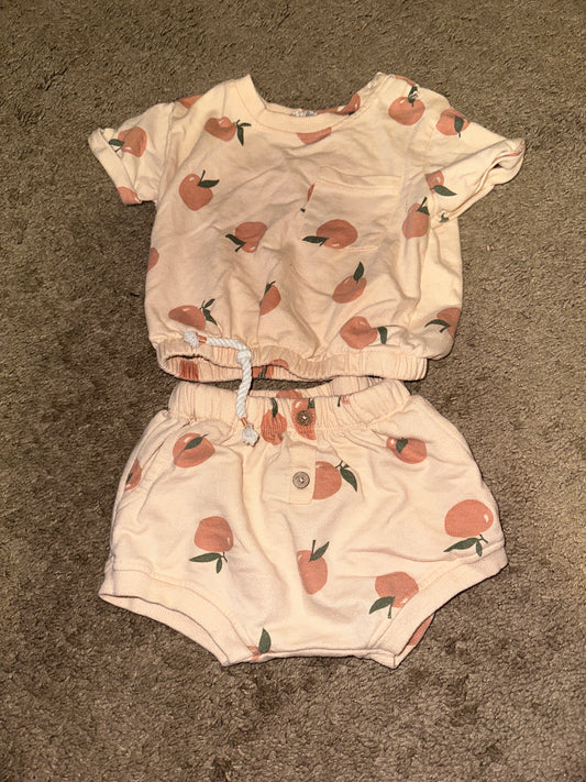 12m Peach 2 Piece Set