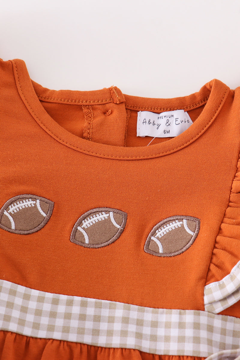 Premium Carmel football embroidery girl bubble