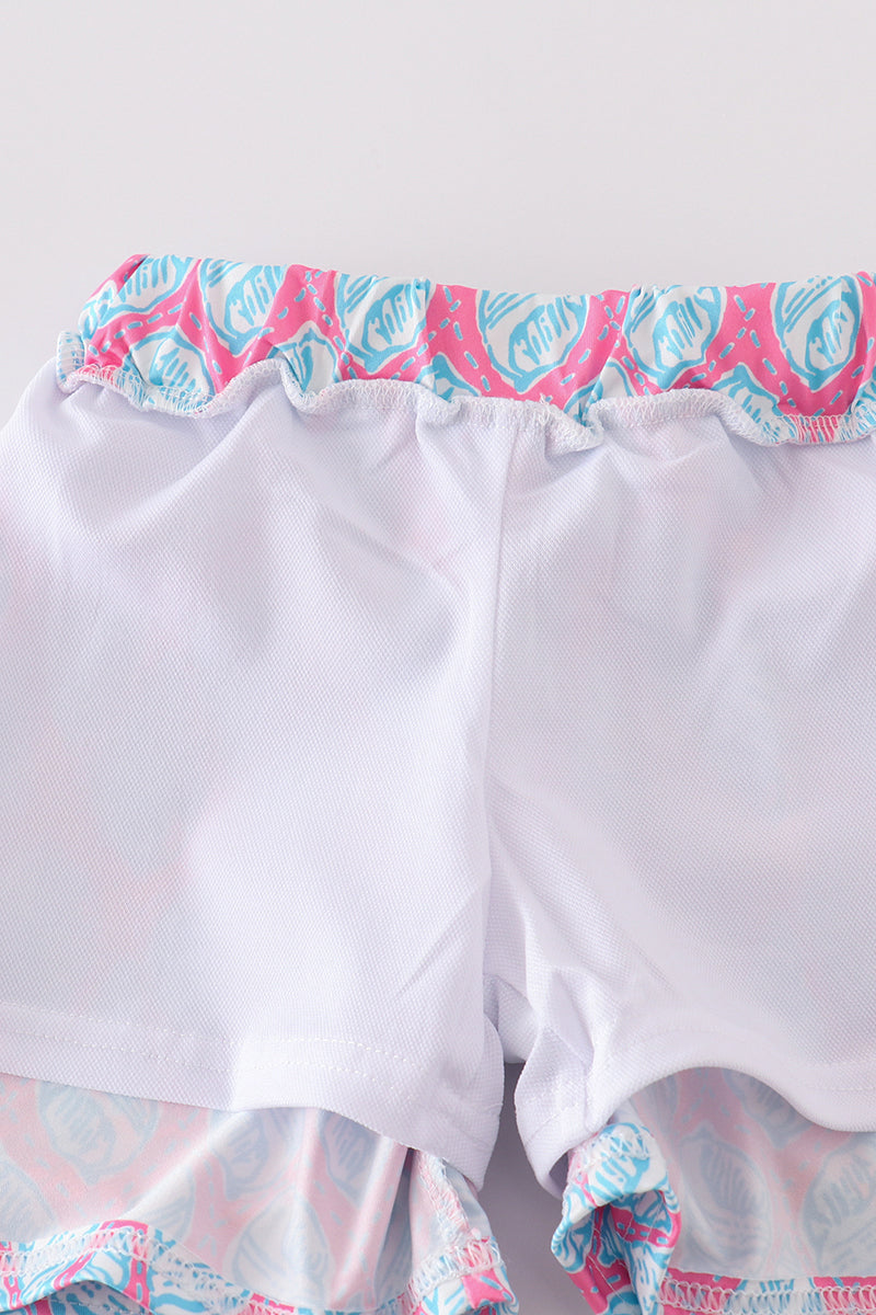 Blue ribbon charm boy swim trunks