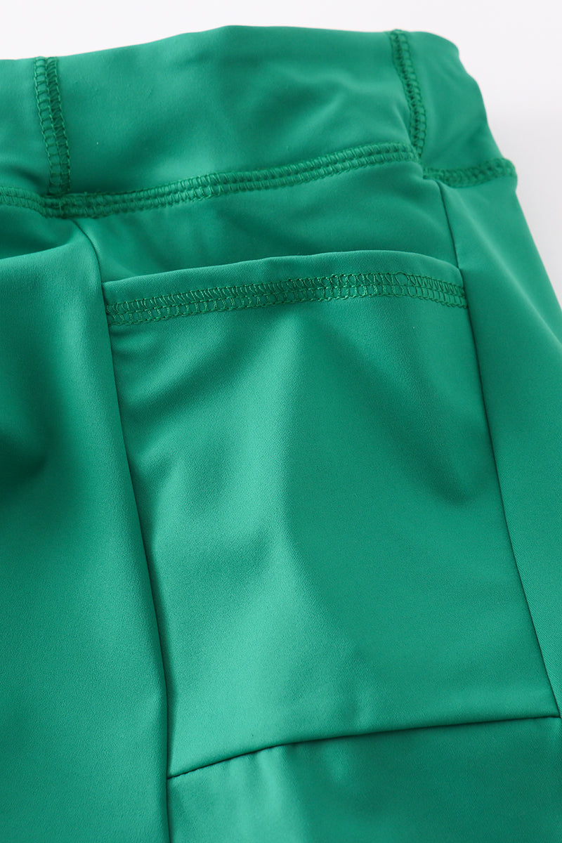 Green active sporty girl skirt