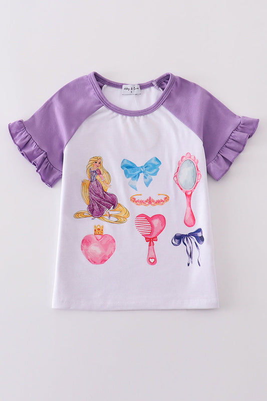 Purple princess girl top