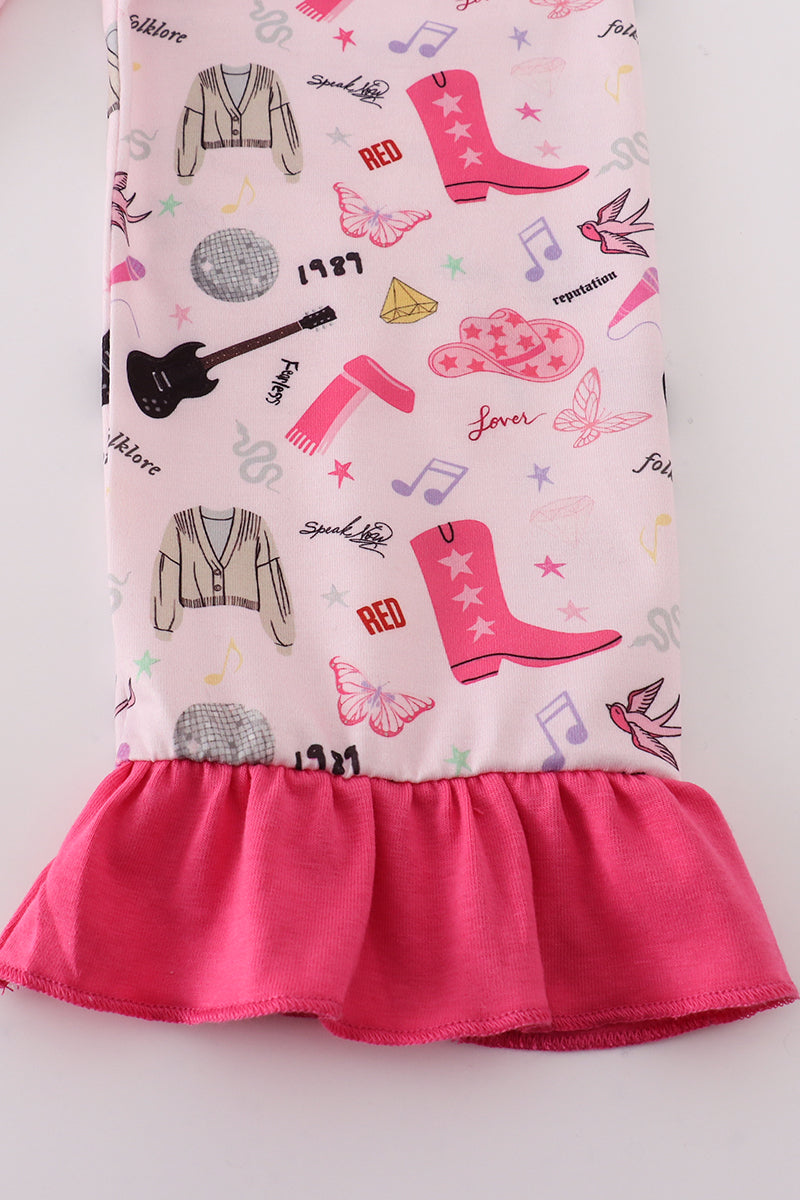 Magenta music fan mom&me pajamas set