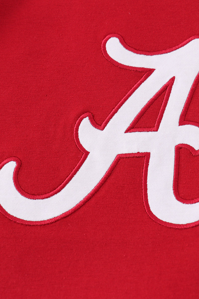 Maroon roll tide applique girl skort set