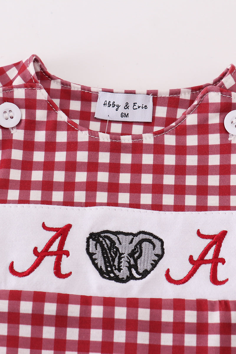 Alabama embroidery boy gingham jonjon