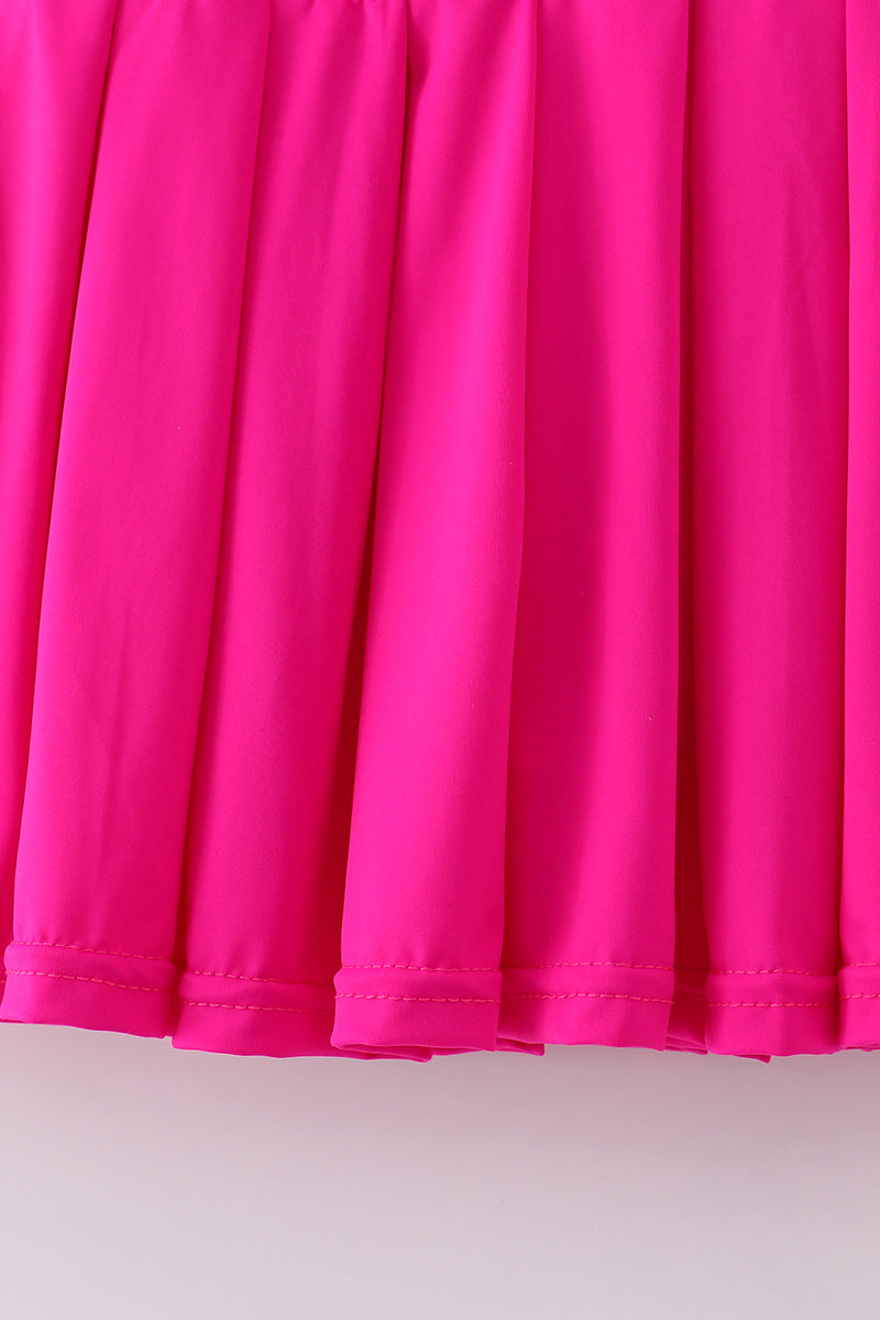 Hot pink Pleats active skorts