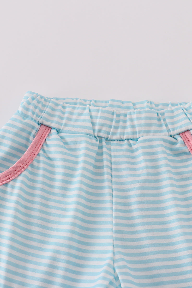 Pink stripe print set