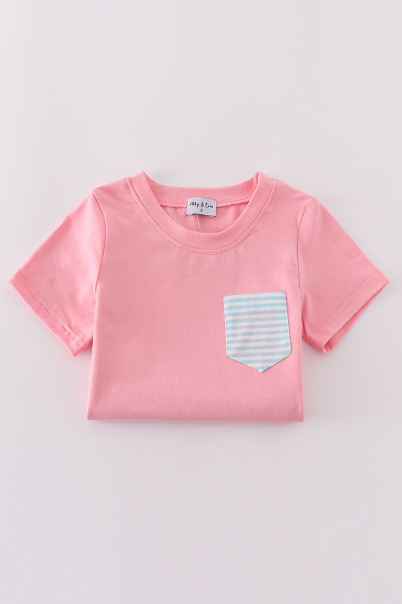 Pink stripe print set