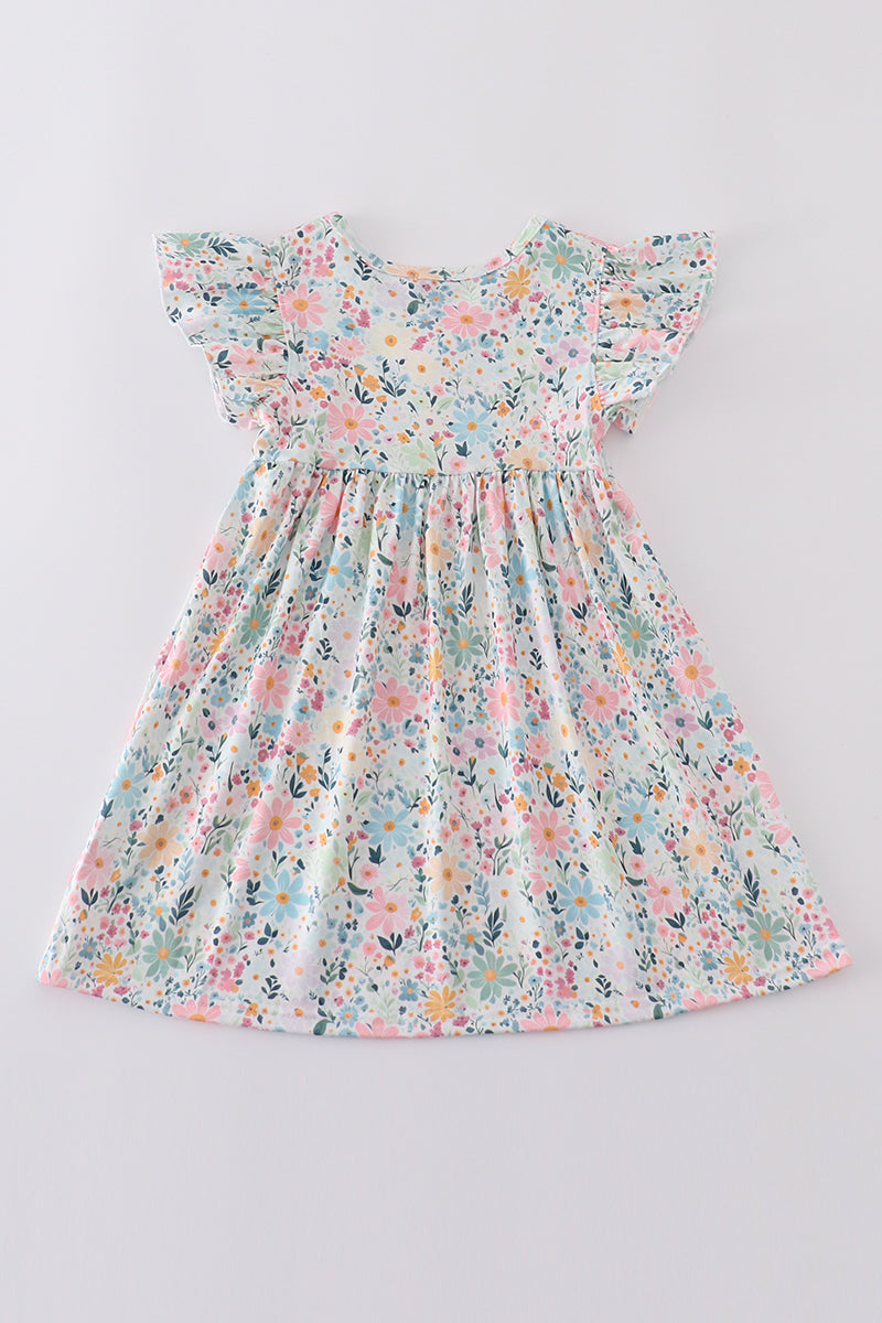 Spring blossom print dress