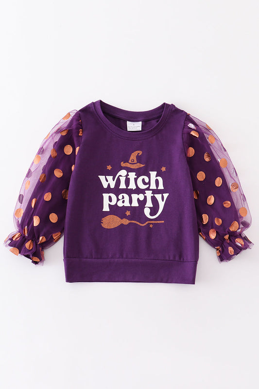 Purple witch party girl top